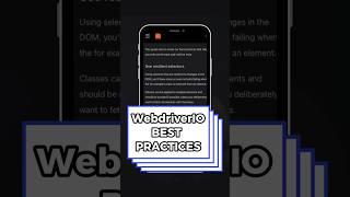WebdriverIO Best Practices - Latest Update 