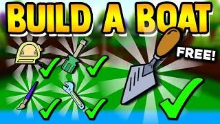 How to get ALL TOOLS for FREE  Build a boat for Treasure ROBLOX