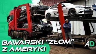 Śmieci z USA? To zobaczcie te fury Cadillac 3x BMW AMG Porsche... skuter  ROZŁADUNEK LORY