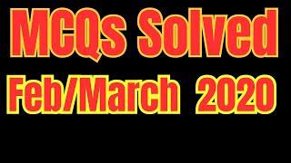 As ChemistryMCQs Solved  FebMarch 970112