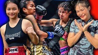 INSANE Women’s Kickboxing War  Stamp Fairtex vs. Supergirl