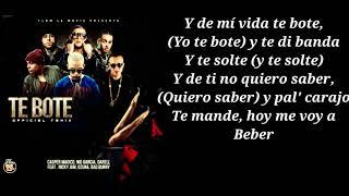 Te Bote Remix - Letra Casper Nio García Darell feat Nicky Jam Ozuna Bad Bunny