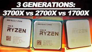 3 Generations COMPARED -- AMD R7 3700X vs 2700X vs 1700X