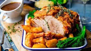 Roast Pork Dinner + tips for the BEST crackling