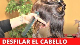 DESFILAR el CABELLO FACIL y RAPIDO How To Trim Your Hair Diagonally