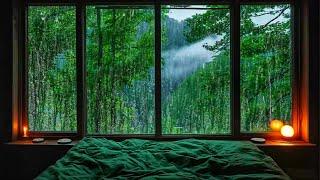 Rain Sound On Window with Thunder SoundsㅣHeavy Rain for Sleep Study and Relaxation Meditation.777