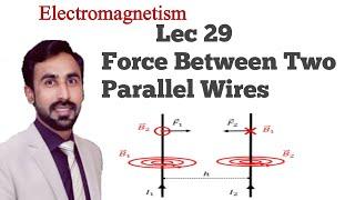 Lecture 29 - Force Between Two Parallel Current Carrying Conductors  Electromagnetism