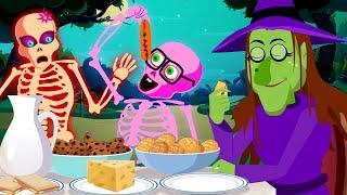 Haunted Skeleton Family Dinner Party  Funny Crazy Song For Kids  Nursery Rhyme Street