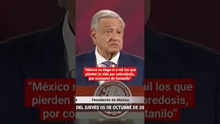 AMLO critica a Estados Unidos por la muerte de jóvenes por consumo de fentanilo #milenioshorts