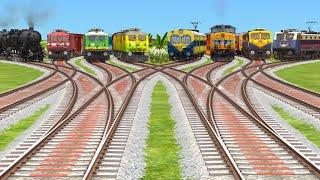 8️⃣Trains_Crossing On Indian Branched Railroad Track  railroad videos