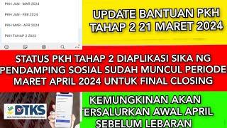 BARU SAJA MUNCUL PKH TAHAP 2 PERIODE MARET APRIL 2024 DISIKS NG PENDAMPING SOSIAL 21 MARET 2024