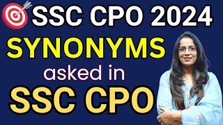 Important Synonyms Asked in SSC CPO Exams  Target- SSC CPO 2024  Vocab  English With Rani Maam