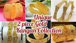 Unique 2 Piece Gold Kangan  Design  Gold Kangan Gold Kangan Collection 2022 SKFW