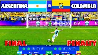 PENALTY shootout  ARGENTINA vs COLOMBIA I COPA AMERICA 2024 FINAL - MATCH  REALISTIC PES GAME