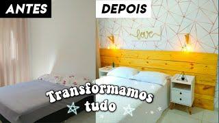 TRANSFORMAÇÃO no QUARTO de CASAL PEQUENO - DIY DECORAÇÃO QUARTO - FAÇA VOCÊ MESMO