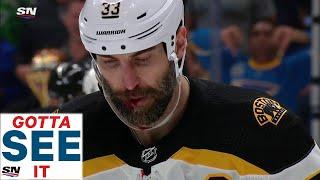 GOTTA SEE IT Zdeno Chara Bloodied After Taking Puck To Face In Game 4