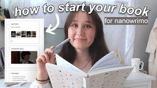 prepare for nanowrimo with me ⊹ preptober tips planning my new novel + details of my book