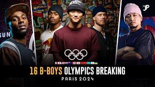 16 B-Boys Qualified  OLYMPICS #Paris2024  LINE UP