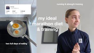 Two full days of eating & training for a marathon  long run what I eat and goals