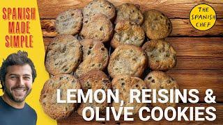 The best Spanish Lemon raisins and olive oil Cookies