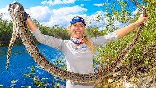 Girl Hunts DEADLY Burmese PythonS in the Florida Everglades