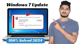 How to Fix Windows Could Not Search for New Updates 2024  Solve Windows 7 Update Error 80072efe