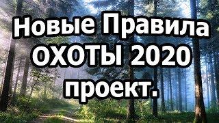 Новые правила охоты 2020 проект.