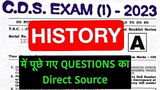 CDS 1 2023 HISTORY QUESTIONS WITH SOURCE #cds2023  #cds2023history #cds12023  #cdsexam