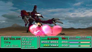 Final Fantasy VII - Tifas super-fast hits vs Ruby Weapon