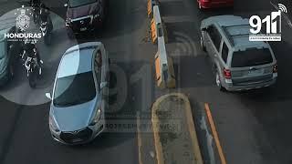 Colisión entre dos motocicletas en antigua rotonda de El Loarque Tegucigalpa