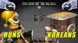 Huns VS Koreans  Age of Empires 2 Battles