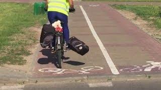 Bicycle-Bags jumping of in Minsk Belarus