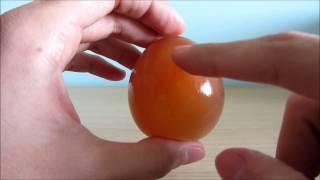 Experimento casero huevo saltarín que bota huevo y vinagre.