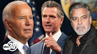 California Governor Newsom responds to George Clooneys call for Biden to step aside