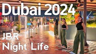 Dubai 4K Night Life JBR Jumeirah Beach Residence Walking Tour 