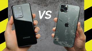 Galaxy S20 Ultra vs. iPhone 11 Pro Max Drop Test