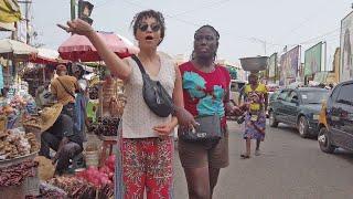 INSIDE FAMOUS STREET MARKET IN GHANA ACCRA