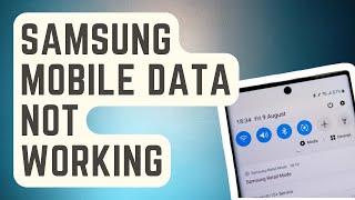 Easy Steps To Fix Samsung Phone Mobile Data Not Working  Android