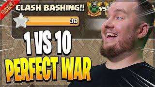 Going for the PERFECT 1 vs 10 War - Clash of Clans