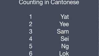 Counting to 10 in Cantonese Chinese