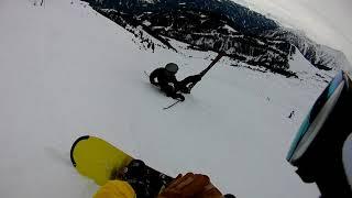 Ski accident - The old skier drove over me