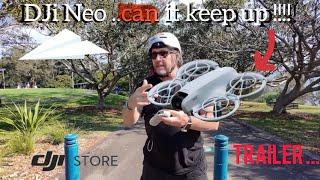 new  Dji Neo Drone -TRAILER- Full autonomous AI small stealth Drone palm launch can it keep up  ?