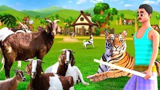 बकरी वाला और शेर की कहानी  Goat Keeper and Tiger Story  Hindi Kahaniya  Maa Maa TV Funny Stories