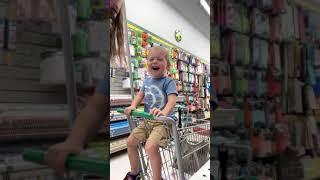 Toddler Laughs Uncontrollably After Mom Makes Him Sit on Whoopie Cushion While Shopping For Toys