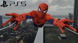 Spider-Man Remastered PS5 - Classic Suit Free Roam Gameplay 4K Fidelity Mode