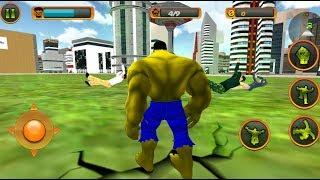 ► Monster Hulk Parkour With His Green Car  Incredible Monster Hero City Battle Rescue Mission