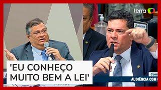 Flávio Dino e Sergio Moro batem boca em comissão no Senado Não aceito deboche