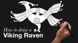 How to Draw a Viking Age Raven — Ringerike Style