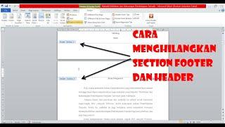 Cara Menghapus Section Footer dan Header di Microsoft Word  #MicrosoftWord