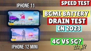 iPhone 11 Vs iPhone 12 Mini BGMI Battery Drain Test in 2023*Must Watch*